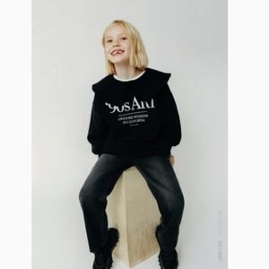 Zara Kids 90s art frilled collar sweatshirt